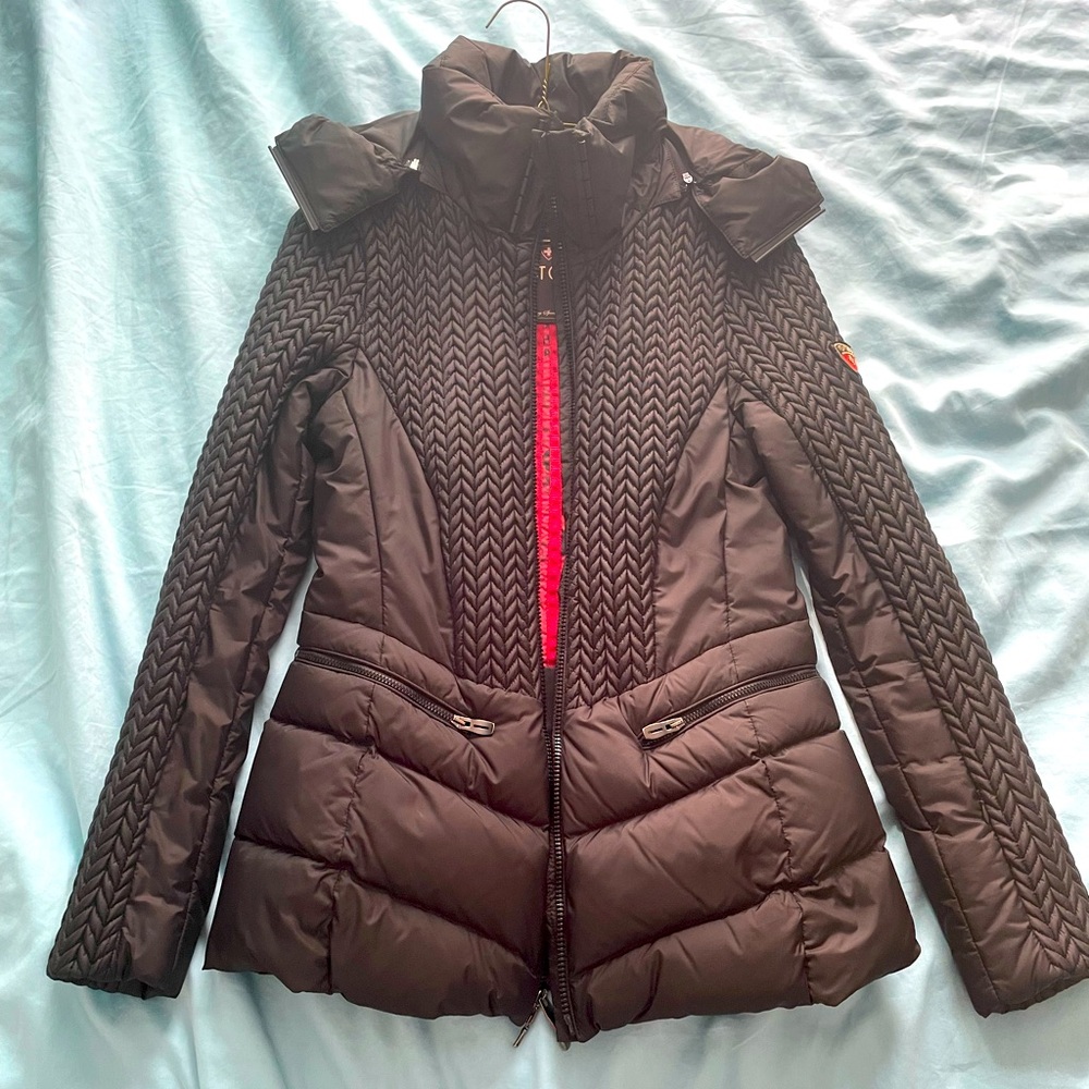 Black Down Puffer Postcard Jacket - image 2